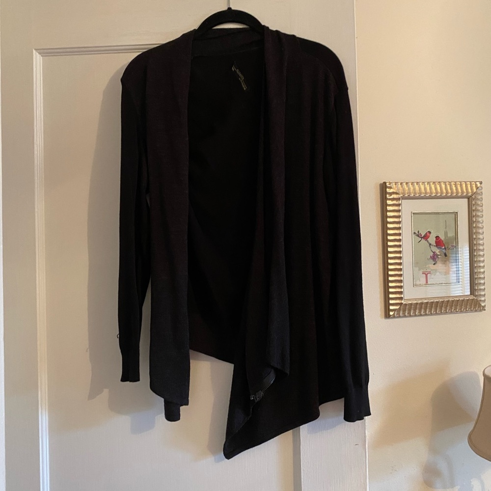 All Saints Drina cardigan, black/charcoal, size 6